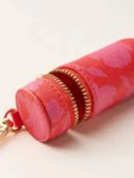 NWT KATE STAPE LIPSTICK HOLDER/BAG CHARM RED AND PINK - Picture 3 of 6